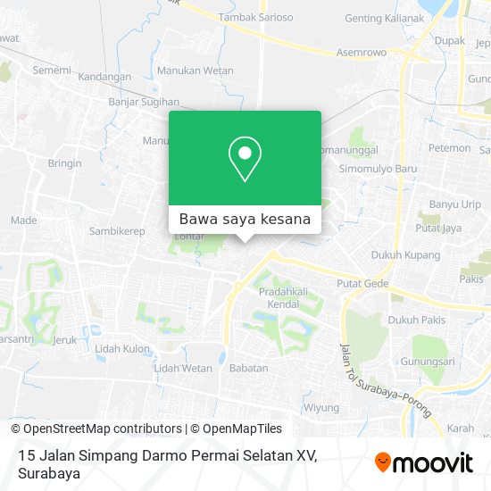 Peta 15 Jalan Simpang Darmo Permai Selatan XV