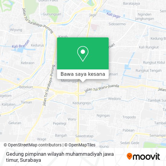 Peta Gedung pimpinan wilayah muhammadiyah jawa timur