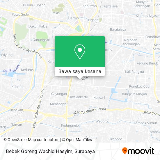Peta Bebek Goreng Wachid Hasyim