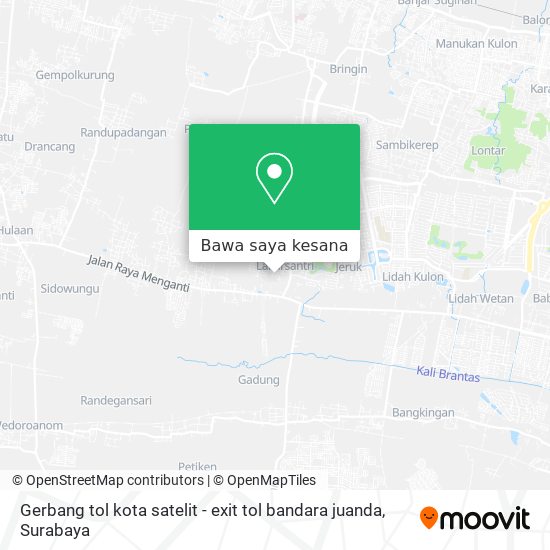 Peta Gerbang tol kota satelit - exit tol bandara juanda