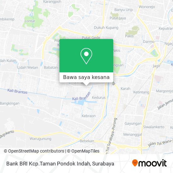 Peta Bank BRI Kcp.Taman Pondok Indah