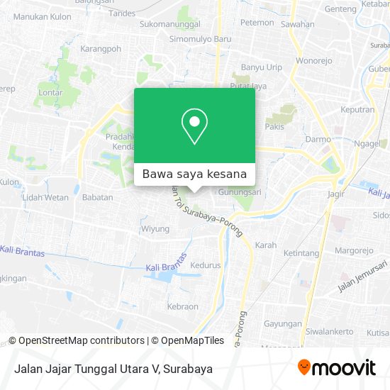 Peta Jalan Jajar Tunggal Utara V