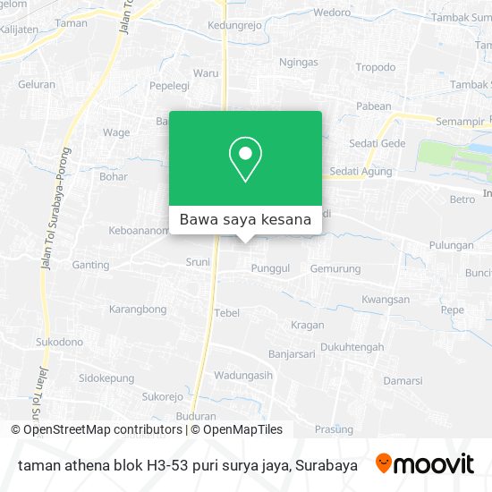 Peta taman athena blok H3-53 puri surya jaya