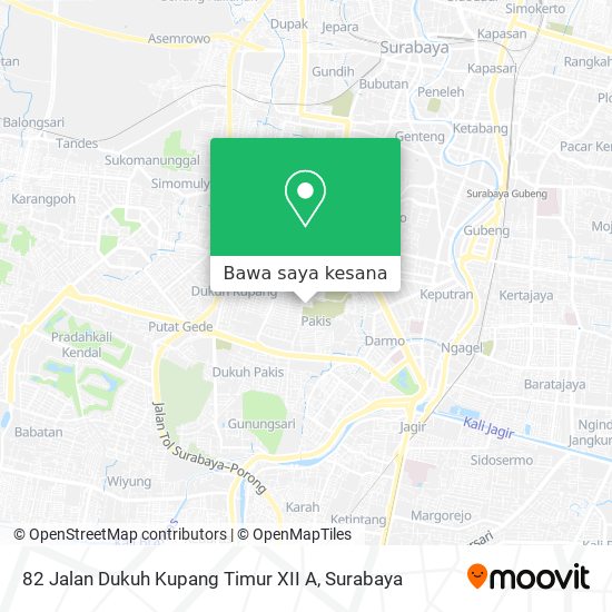 Peta 82 Jalan Dukuh Kupang Timur XII A