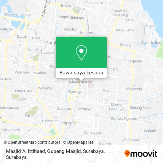 Peta Masjid Al Ittihaad, Gubeng Masjid, Surabaya