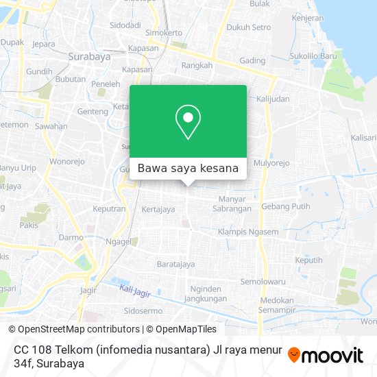 Peta CC 108 Telkom (infomedia nusantara) Jl raya menur 34f