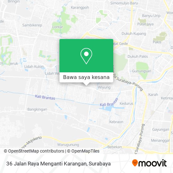 Peta 36 Jalan Raya Menganti Karangan