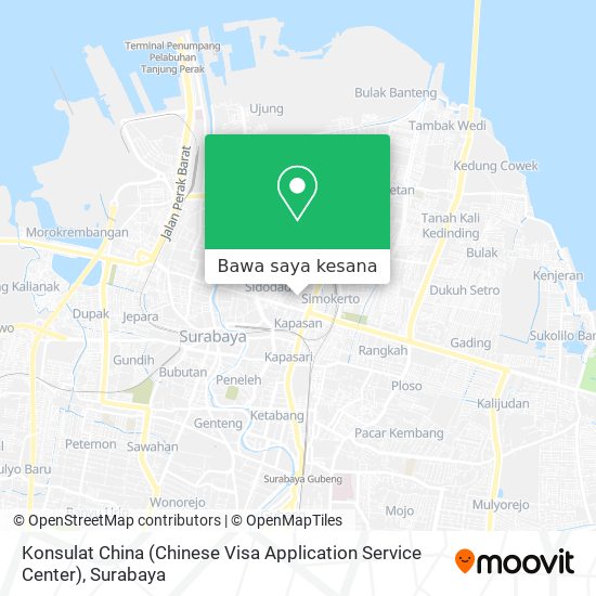 Peta Konsulat China (Chinese Visa Application Service Center)