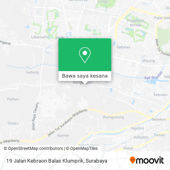 Peta 19 Jalan Kebraon Balas Klumprik