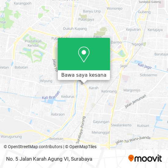 Peta No. 5 Jalan Karah Agung VI