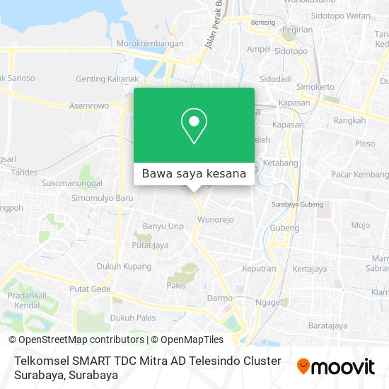 Peta Telkomsel SMART TDC Mitra AD Telesindo Cluster Surabaya