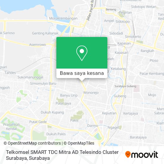 Peta Telkomsel SMART TDC Mitra AD Telesindo Cluster Surabaya