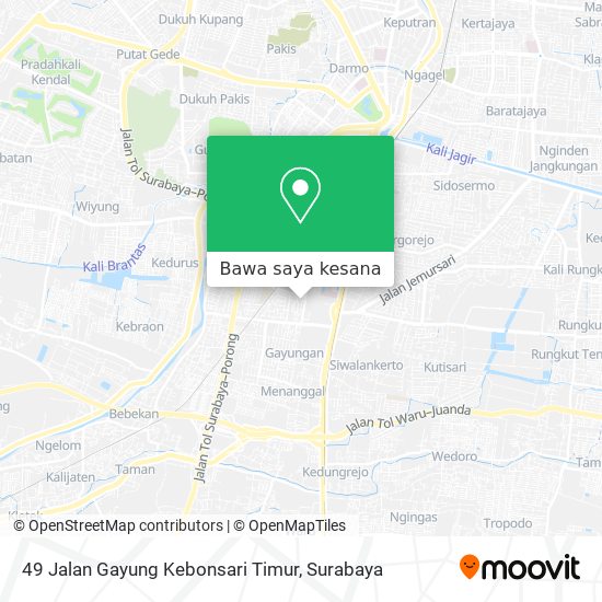 Peta 49 Jalan Gayung Kebonsari Timur