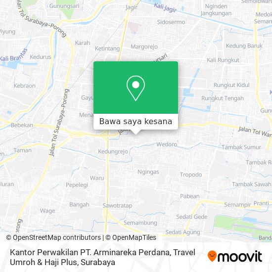 Peta Kantor Perwakilan PT. Arminareka Perdana, Travel Umroh & Haji Plus