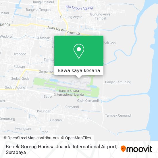 Peta Bebek Goreng Harissa Juanda International Airport