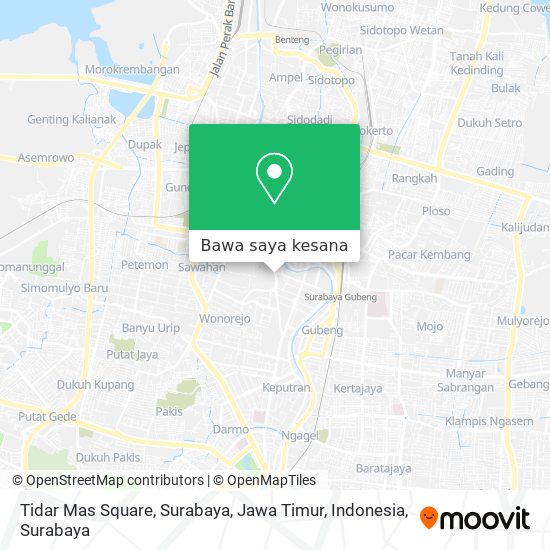 Peta Tidar Mas Square, Surabaya, Jawa Timur, Indonesia