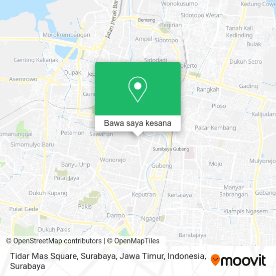 Peta Tidar Mas Square, Surabaya, Jawa Timur, Indonesia
