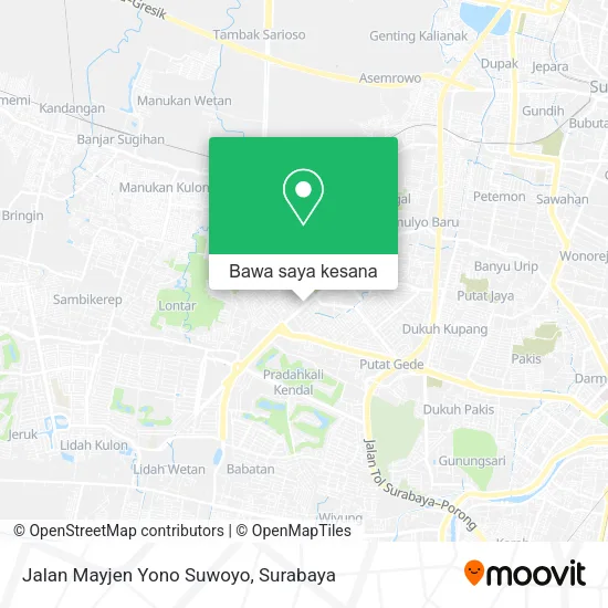 Peta Jalan Mayjen Yono Suwoyo