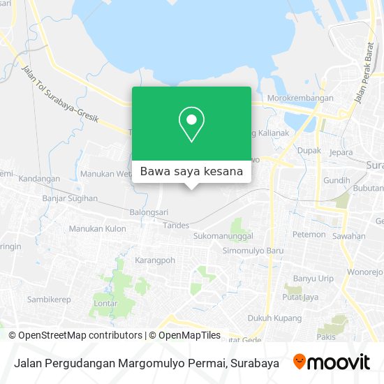 Peta Jalan Pergudangan Margomulyo Permai