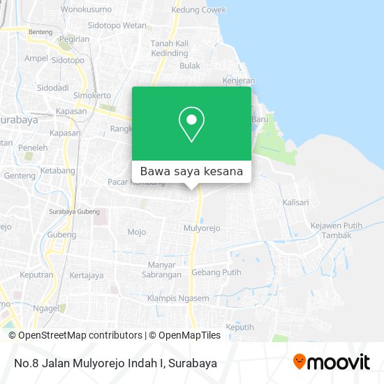 Peta No.8 Jalan Mulyorejo Indah I