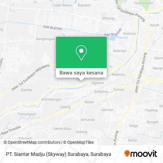 Peta PT. Siantar Madju (Skyway) Surabaya