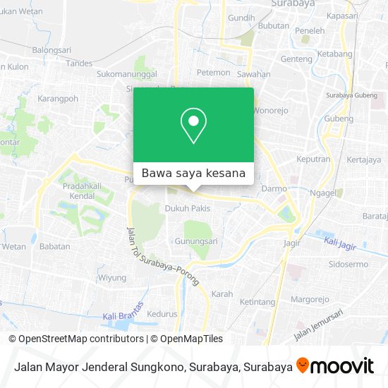 Peta Jalan Mayor Jenderal Sungkono, Surabaya