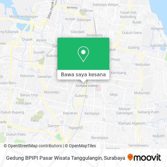 Peta Gedung BPIPI Pasar Wisata Tanggulangin