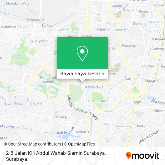 Peta 2-8 Jalan KH Abdul Wahab Siamin Surabaya