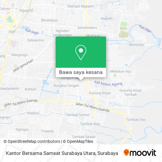 Peta Kantor Bersama Samsat Surabaya Utara