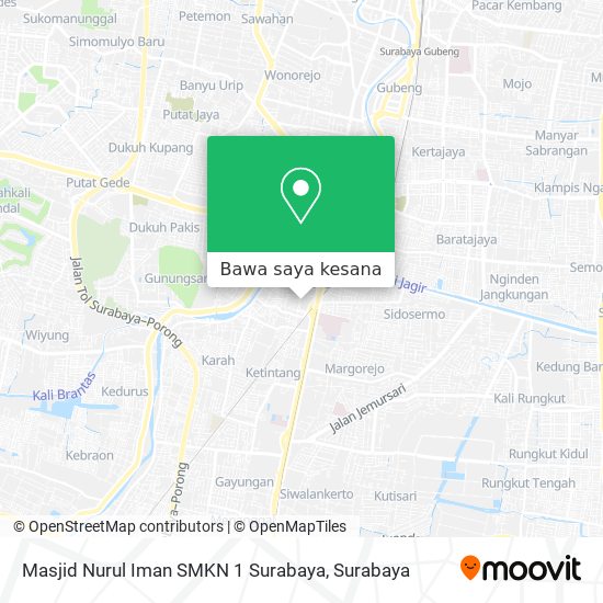 Peta Masjid Nurul Iman SMKN 1 Surabaya