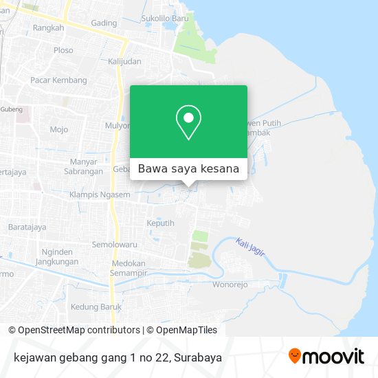 Peta kejawan gebang gang 1 no 22