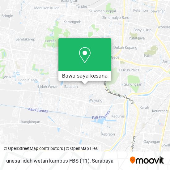 Peta unesa lidah wetan kampus FBS (T1)