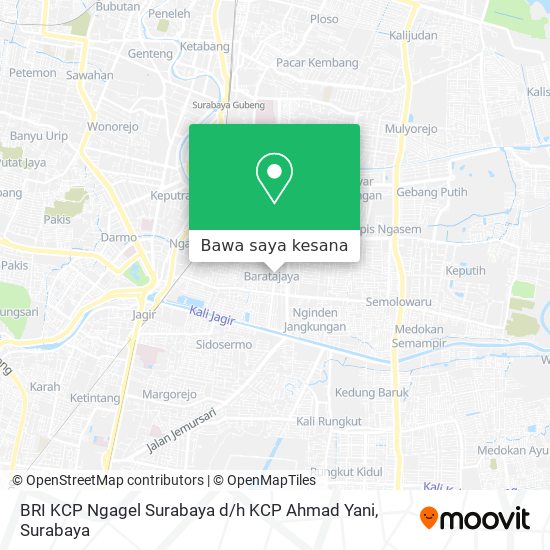 Peta BRI KCP Ngagel Surabaya d / h KCP Ahmad Yani