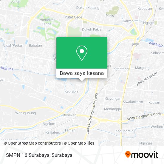 Peta SMPN 16 Surabaya