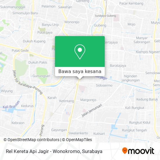 Peta Rel Kereta Api Jagir - Wonokromo