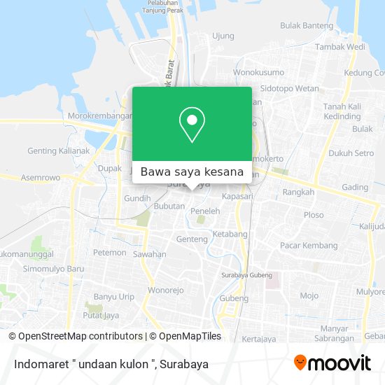 Peta Indomaret " undaan kulon "