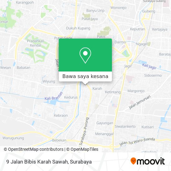 Peta 9 Jalan Bibis Karah Sawah