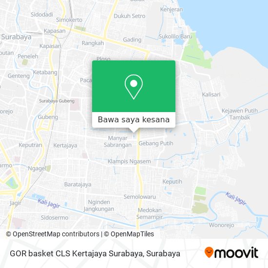 Peta GOR basket CLS Kertajaya Surabaya