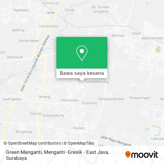 Peta Green Menganti, Menganti -Gresik - East Java