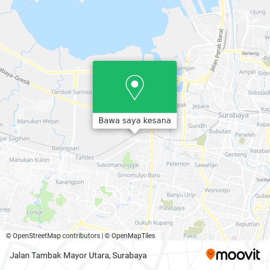 Peta Jalan Tambak Mayor Utara