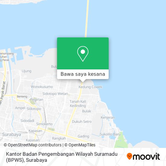 Peta Kantor Badan Pengembangan Wilayah Suramadu (BPWS)