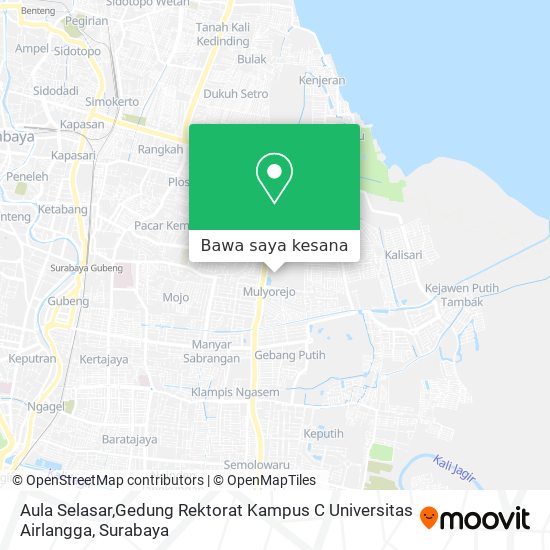 Peta Aula Selasar,Gedung Rektorat Kampus C Universitas Airlangga