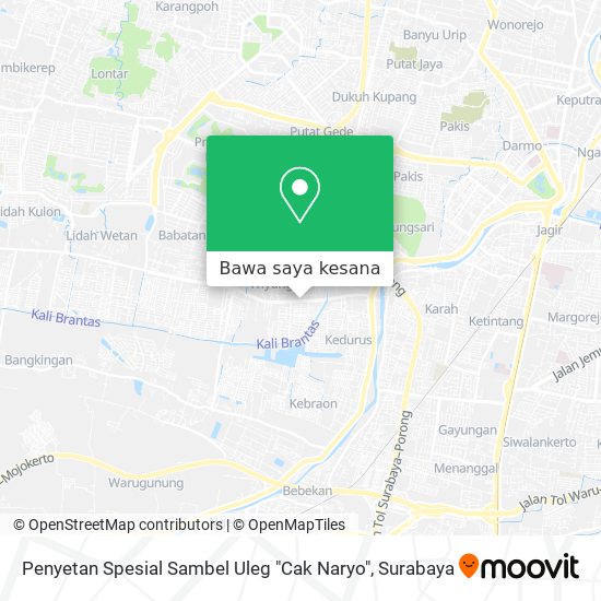 Peta Penyetan Spesial Sambel Uleg "Cak Naryo"