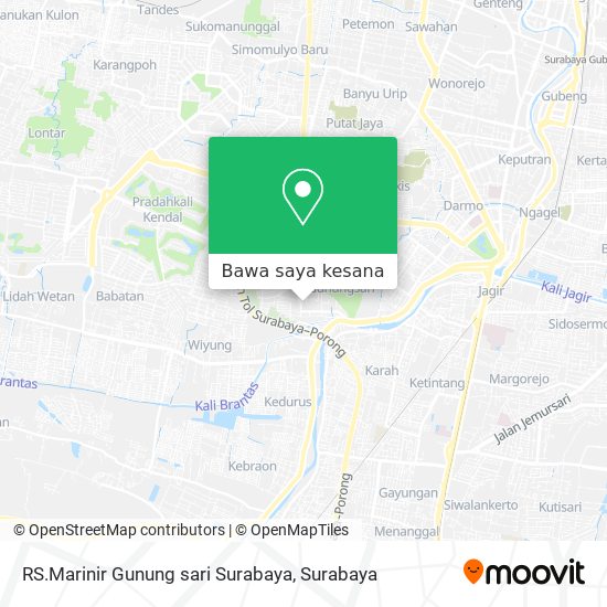 Peta RS.Marinir Gunung sari Surabaya