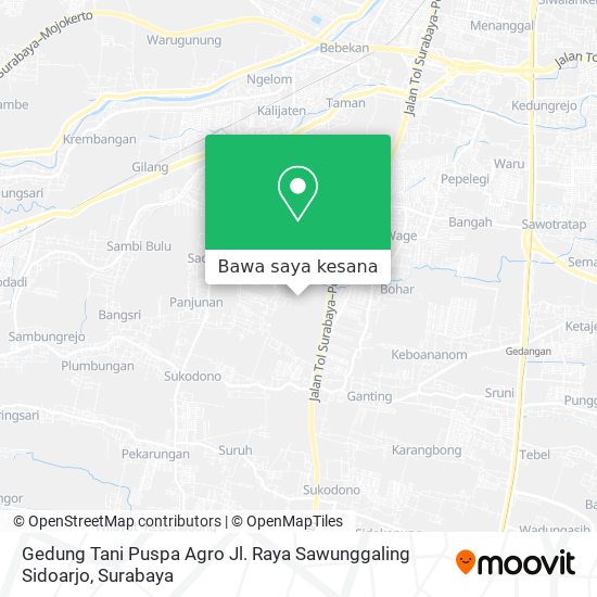 Peta Gedung Tani Puspa Agro Jl. Raya Sawunggaling Sidoarjo