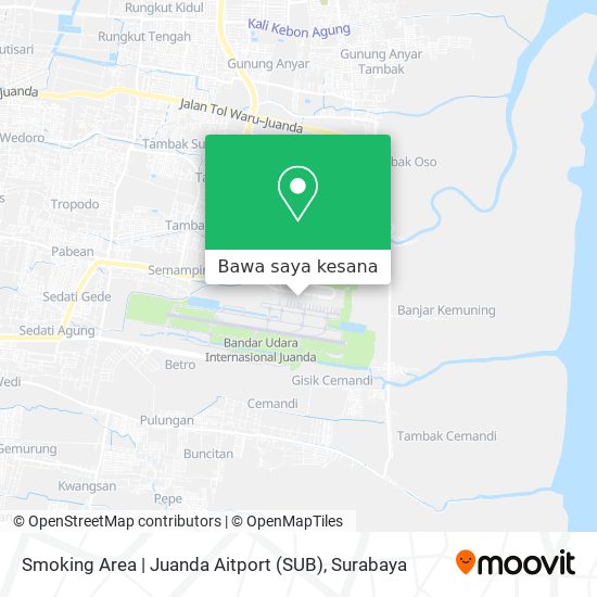 Peta Smoking Area | Juanda Aitport (SUB)