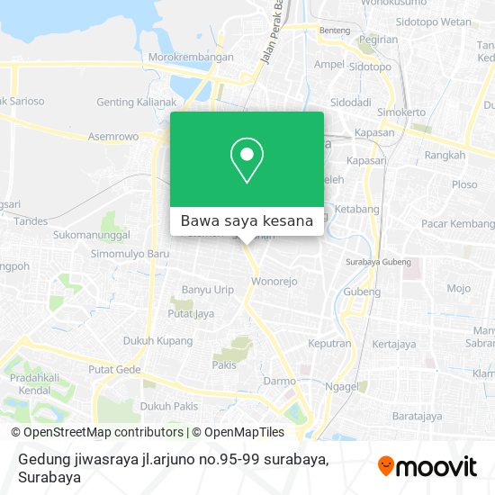 Peta Gedung jiwasraya jl.arjuno no.95-99 surabaya