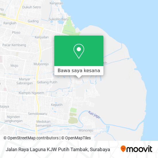 Peta Jalan Raya Laguna KJW Putih Tambak
