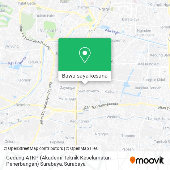 Peta Gedung ATKP (Akademi Teknik Keselamatan Penerbangan) Surabaya