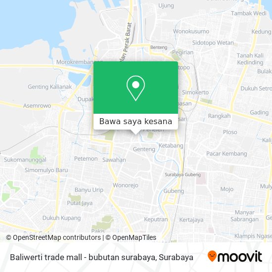 Peta Baliwerti trade mall - bubutan surabaya